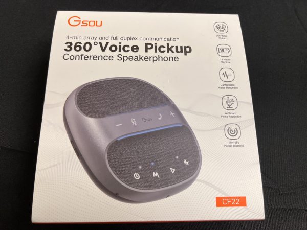 Gsou 360° Pickup Conference Speakerphone with Bluetooth USB Adapter and 4 Mics